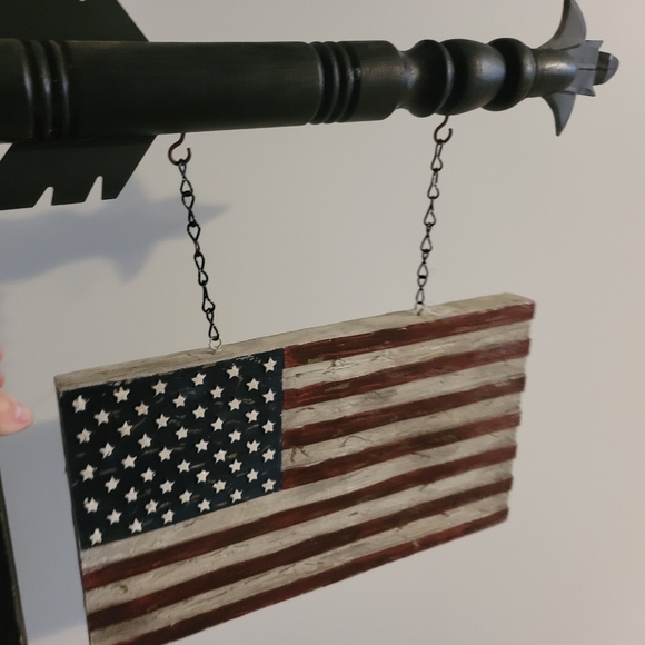 YOU ARE PURCHASING TWO WITCH, USA FLAG AND WOOD HANGER - Picture 3 of 11